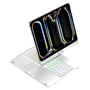 360��]2025/2024iPadPro11�C���`M5/M4�L�[�{�[�h�P�[�X�^�b�`�p�b�h�o�b�N���C�g�t���܂肽���݃L�[�{�[�h�J�o�[��̌^�g���b�N�p�b�h�t���V���o�[
