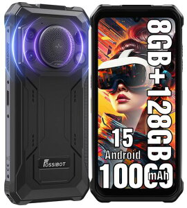 FOSSiBOT F110L SIM�t���[ �X�}�z �{�� Android 15 �X�}�z 12GB RAM+128GB ROM 2TB�g���\ 10000mAh�̑�e�ʃo�b�e���[ �^�t�l�X�X�}�z �h���h�o�ϏՌ� 6.745�C���`HD+ ����