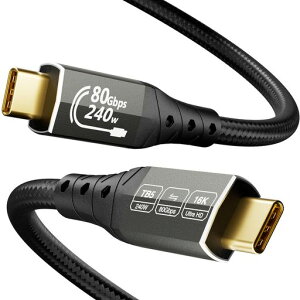 ZIKNYDO 16K for Thunderbolt 5�P�[�u�� 2m�AUSB C 80Gbps�f�[�^�]���A120Gbps�ш敝�A16K/�f���A��8K�f���o�́APD3.1 240W�[�d�A���ϋv�i�C�����ґg�^�C�vC USB