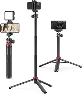 UlanziMT-44�O�r�X�}�z�O�r�J�����O�r147cm�r�f�I�J�������B��_2in1�X�}�z�N���b�v�f�U�C��32cm-147cm6�i�L�k�{�[���_��360�x��]�y��vlog�Z���J�_�܂肽���ݎ����^�ѕ֗��R�[���h�V���[�t��