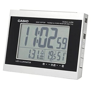 CASIO(�J�V�I) �ڊo�܂����v �d�g �f�W�^�� �_�u���A���[�� ���x ���x �J�����_�[ �\�� �V���o�[ DQD-710J-8JF9.1x11.7x6.8cm