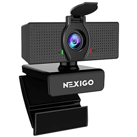NEXIGO WEBカメラ N60 1080P ウェブカメラ マイク内蔵 プライバシーカバー付き USBコンピューターカメラ 110度広角 プラグアンドプレイ ZOOM/SKYPE/TEAMS/OBS 会議/ビデオ通話用 ブラック