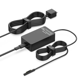 Surface �[�d�� 65W ���C�R�l�N�^ AC�A�_�v�^�[ Surface Pro 3 / 4 / 5 / 6 / 7 / 8 / 9 Laptop 1 / 2 / 3 / 4 / 5 / Go �V���[�Y�Ή� �݊� �d���A�_�v�^�[