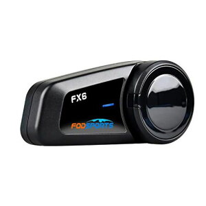 FODSPORTS �o�C�N �C���J�� FX6 �o�C�N�p�C���J�� 6�l�����ʘb HIFI���� FM�t�� �ʐM�������A 1000m�ʐM���� ���C���J���Ɛڑ��\ �m�C�Y�L�����Z��20H�A���g�p�\ Bluetooth�C���J�� Siri�����Ή� �c