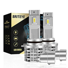 BRITEYE(まぶしい) HB4 LEDヘッドライト 車検対応 6500K 9006 LEDバルブ 車用 一体型 6500K ホワイト CREEチップ搭載 ファンレス (2個入)