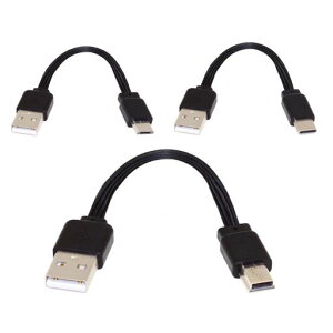 chenyangUSB�V���[�g�t���b�g�P�[�u��3�{�p�b�NUSB2.0TypeAtoUSBC/Micro/MiniUSB4���C���[5V2A�[�d�f�[�^�����V���R���P�[�u��4��30AWG13cm