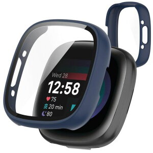 TOORQRForFitbitSense2/Versa4�P�[�XFitbitSense2/Versa4�J�o�[PC�f�ރJ�o�[�K���X�t�B������̌^�S�ʕی�ϏՌ��y�ʎw��h�~���h�~�L�Y�h�~�h�o���{���Ɏq��-�u���[