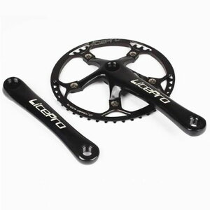 FoldingBikeSquareBicycleCrankCranksetBCD130Single45/47/53/56/58TChainwheelAluminumAlloyCrankset(56T)