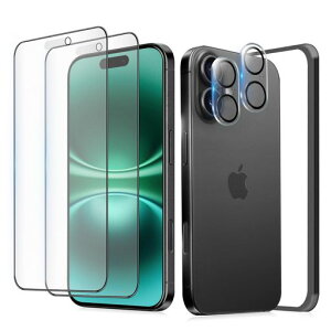 MINIKA�A���`�O���AiPhone16�p�K���X�t�B�����T���T���y2���Z�b�g�z��Phone16�t�B�������炳��A�C�t�H��16�ی�t�B�����w��h�~�Q�[���p�yiPhone16�J�����t�B�����t���z
