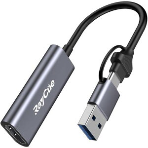 RayCue HDMI �L���v�`���[�{�[�h Switch�Ή� �r�f�I�L���v�`���J�[�h�Q�[���L���v�`���[ 4K����&1080P�o�� USB&Type C 2 in 1 ���^�y�� �Q�[���^��/HDMI�r�f�I�^��/���C�u�z�M�p