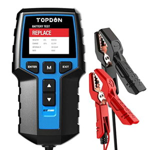 TOPDONBT200�o�b�e���[�e�X�^�[�A12V/24V�o�b�e���[�`�F�b�J�[�A100-2000CCA�e�X�^�[�ACCA�l/��R�l/����/�d���̃e�X�g�����ԗp�o�b�e���[�f�f�@