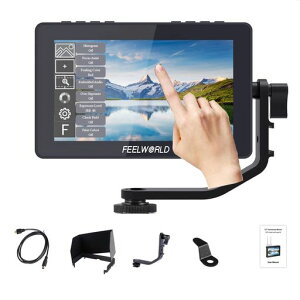 FEELWORLD F5 Pro V4 �r�f�I ���j�^�[ 6�C���`�����^ 1920x1080 IPS HD 3D LUT �J���� �O�� �p�t�����j�^�[3D LUT 4K HDMI �M�� �o��/���� ���C�u���j�^�����O�r�f�I�s�[�N�t�H�[�J�X�A�V�X�g
