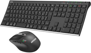 Arteck Bluetooth �L�[�{�[�h �}�E�X �Z�b�g �}���`�y�A�����O 3�f�o�C�X�ɓ����ڑ��ł�Type-C �[�d�� �t���T�C�Y Bluetooth�L�[�{�[�h �l�ԍH�w�Ɋ�Â����}�E�X Windows�AiOS,