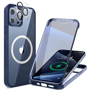 �y���ʋ����K���X�E���ٓI�ȑϏՌ����zHAUTRKBGiPhone15Plus�p�P�[�X�N���A�S�ʕی�[MagSafe�Ή�][�J�����t�C������]�M�����Ȃ��\�t�gTPU�o���p�[�}�O�Z�[�t���C�����X�[�d�Ή��ČRMIL�K�i�c