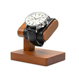 OIRLV 腕時計 スタンド ウォッチスタンド 木製 1本用 高級 おしゃれ 時計置き台 SM21403 (ブラック)