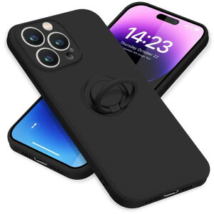 ZHUAZHULE�P�[�X�p��iPhone14Pro�A�C�t�H��14Pro�X�}�z�P�[�X�����O�t���V���R���X�^���h�@�\�J�o�[�ϏՌ������Y�ی�360°��]�ԍڃz���_�[�X�g���b�v�z�[���t������~�ߎw��h�~���^(�u���b�N)