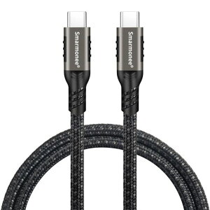 USB C to C �P�[�u�� 0.5m 20Gbps USB3.2 Gen2x2 100W PD�}���[�d 4K@60Hz �f���o�� E-Marker���� ���ϋv�i�C�����҂� �O�t��SSD ���j�^�[�Ή� Smarmonee PQ066