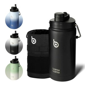 BOTTLE BOTTLE �W���O 2���b�g�� ���� ��e�� 2L �X�e�����X �^��f�M �ۉ��ۗ� �X�g���[�t�� �����^�� �����J�o�[�t�� ������ �A�E�g�h�A �X�|�[�c �L�����v �u���b�N black