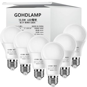 GOHDLAMPLED�d��100W�d���F(13.5W)�񒲌�A19/E26������ʓd��1600lm���P�x�L�z���ȃG�l�S���������Ή��������a26mm(�d���F6�Z�b�g)