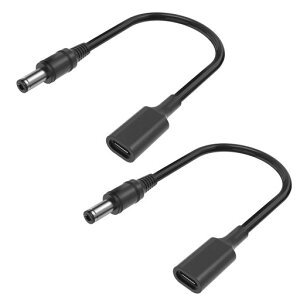VarbmtUSB-CDC5.5mm*2.1mm�d��PD�[�d�P�[�u��15W(5V-3A)�}���[�dUSBTypeCPDtoDC�ϊ��P�[�u������30cm�}���[�d���d�ی�ϔM�ϊ��ϖ���
