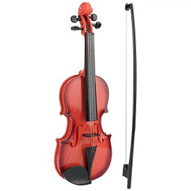 バイオリンのおもちゃ、音楽のおもちゃ、音響バイオリンのおもちゃ15.4 X 5.3 X2.2バイオリン初心者のためのシミュレートされた子供の音響バイオリンのおもちゃパズルおもちゃ子供音楽のおもちゃ(ライト・ブラウン)