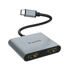 WAVLINK USB TYPE-C-デュアル HDMI アダプター 4Kミニドッキングステーション/2X4K@30HZ /1X4K60HZ MACBOOK PRO 2019/IPAD PRO 2020/DELL XPS 13/15/などな機種と互換、
