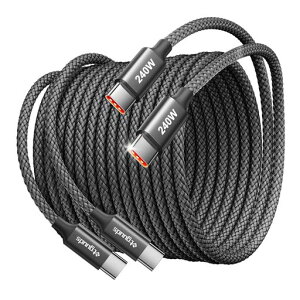 etguudsUSBC�P�[�u��100W/240W�y1.8m2�{�zPD3.1���}���[�d�^�C�vc�P�[�u��USBC&USB-C���ϋv�i�C����MacBookPro/Air�AiPad�AGalaxy