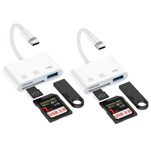 SD�J�[�h���[�_�[TypeC3-in-1�������J�[�h���[�_�[USB/SD/TF�ϊ��A�_�v�^USB-C�J�[�h���[�_�[0TG�@�\�ݒ�s�v�ʐ^/�r�f�I�����`���o�����]��iPhone16/15/�^�C�vC