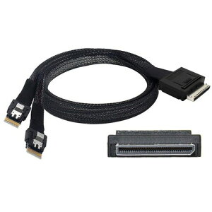 Chenyang SFF-8611 - SFF-8654�P�[�u���AOCuLink PCIe PCI-Express SFF-8611 8X 8���[������2 SFF-8654 �X�������C�� 4X SSD �f�[�^�A�N�e�B�u�P�[�u�� 50cm