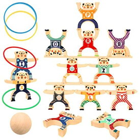 CORPER TOYS 木製おもちゃ 積み木 バランスゲーム 積み上げ ブロックおもちゃ バランスおもちゃ ボーリングおもちゃ 輪投げ パズル かわいい くまシリーズ クリスマス プレゼント