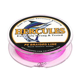 ヘラクレス(HERCULES) 釣りライン PEライン 8編【0.8号-300M-(4.5KG/10LB/Φ0.12MM)】15色-(ピンク)遠投 釣り糸 高強度 PE編組 釣糸 高感度 魚釣りライン 高比重力糸 充実なタイプ