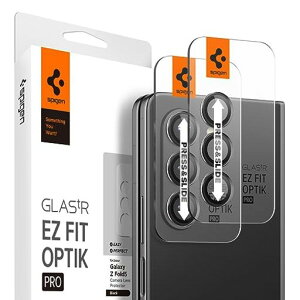 SpigenEZFitOptikPro�J�����t�B����SamsungGalaxyZFold5�p�\��t���L�b�g�t���M�����N�V�[ZFold5�Ή������Y�ی�t�B����2�Z�b�g