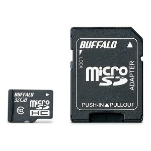 BUFFALOClass10microSDHC�J�[�hSD�ϊ��A�_�v�^�[32GBRMSD-32GC10AB