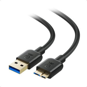 Cable Matters 5Gbps �}�C�N��USB 3.0 �P�[�u�� - 3m�AMicro USB 3.0�P�[�u���AUSBA - Micro B 3.0 HDD/SSD�O�t���h���C�u�Ή��A�u���b�N