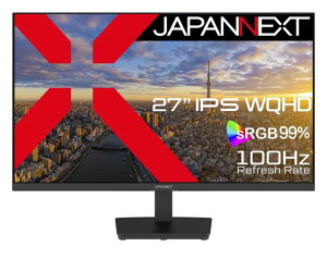 JAPANNEXT27�C���`IPS�p�l������WQHD(2560x1440)�𑜓x�t�����j�^�[JN-IPS273WQHDHDMIDPHDRsRGB:99%