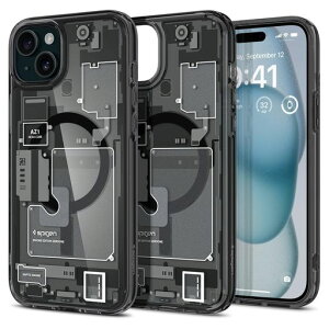 Spigen�y�n��18�N�̋Z�p�́ziPhone15�P�[�XMagSafe�N���A�ϏՌ��ČRMIL�K�i�擾�X�g���b�v�z�[�����ϗ}�������X�g���b�v�z�[��2�d�\�������Y�ی�C�菝�h�~MagSafe���C�����X�[�d�Ή�
