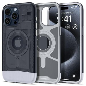 Spigen�y�n��18�N�̋Z�p�́ziPhone15Pro�P�[�XMagSafe�ϏՌ��ČRMIL�K�i�擾������iMac�f�U�C���}�O�l�b�g���ڃ����Y�ی�C�菝�h�~MagSafe���C�����X�[�d�Ή��N���V�b�N�EC1�}�O�t�B�b�g