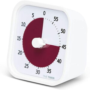 Time Timer �^�C���^�C�}�[(TIME TIMER) �׋��^�C�}�[ MOD Home Edition ���b�h �R�b�g���z���C�g 9cm 60�� �w�K�A���[�� TTM9-HCW-W