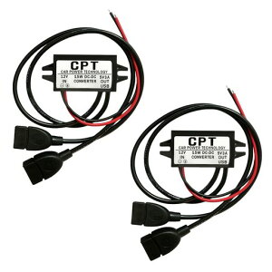 12v usb dc �ϊ� �f���A��USB �ԍڗpDC-DC�R���o�[�^�[ 12V���� 5V 3A�o�� �d���ϊ����W���[�� �u���b�N2�Z�b�g