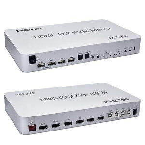 4�|�[�gUSBHDKVMMatrix4X2�f���A�����j�^�[4K@60HzHDR�X�C�b�`�X�v���b�^�[4in2outHD2.0�X�C�b�`���[USB2.0�L�[�{�[�h�p�}�E�XPC�f���A���Ɨ��I�[�f�B�I�t��