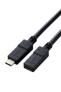 �G���R�� usb c �P�[�u�� ���� Type C & Type C 5Gbps �[�d�퉄�� USB Power Delivery�Ή� �u���b�N 0.5m USB3-ECC05BK