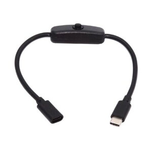 Cablecc �I�X - ���X USB �^�C�v C USB-C �P�[�u�� �I���I�t�d���X�C�b�`�{�^���t�� ���b�v�g�b�v�L�[�{�[�h Raspberry Pi 4B�p