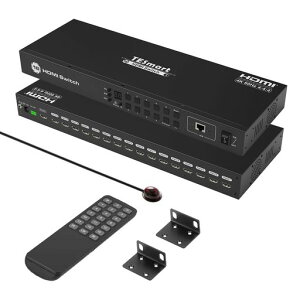 TESmartHDMI�؂�ւ���16����1�o�͐ؑ֊�16�|�[�g4K@60Hz16x1HDMI�Z���N�^�[�X�C�b�`����������EDID�@�\HDCP2.2RS232�ALAN�|�[�g�����X�L�����@�\�������o�@�\�����R���A���b�N�C���[�t��