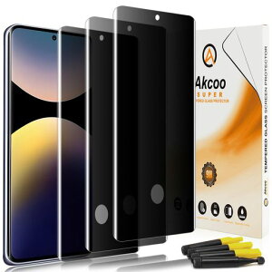 Akcoo�`�����h�~RedmiNote13Pro+/Note14Pro5G�p�K���X�t�B�����y3���Z�b�g�zUV�d���S�ʕی�t�B�����w��F�ؑΉ����Ɏq�f�ސ�9H�ϏՌ�