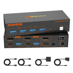 4KHDMIDisplayPortKVM�X�C�b�`2����2�o��KVM�ؑ֊�p�\�R��2�䃂�j�^�[2��؂�ւ�4��USB3.0�|�[�g�L�[�{�[�h/�}�E�X/�v�����^�[/���̃f�o�C�X�Ή��p�\�R���ؑ֋@PC�ؑ֋@USB�ؑ֊�