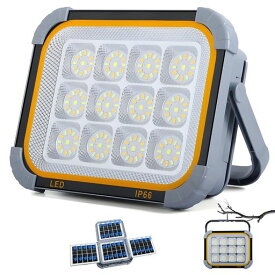 MAGOKOROLED投光器充電式作業灯500w相当5000lm高輝度ワークライト15時間連続点灯IP66防水3000/4500/6000K三段階調色無段階調光ランタン太陽光ソーラー充電/Type-c充電折り畳み式