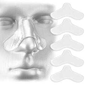 IMPRESA 5パック CPAPマスク用鼻パッド - CPAP鼻パッド - CPAP装置用品 - 睡眠時無呼吸症候群 マスク 快適なパッド - カスタムデザイン サイズ調節可能 - ほとんどのマスク対応CPAPクッション 5枚入り（1パック） 無色