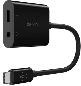 Belkin3.5mm�I�[�f�B�I+USB-C�[�d�A�_�v�^�[60W�}���[�diPhone15/iPadPro/iPadmini/iPadAir/Galaxy/Xperia/Pixel/LG/HuaweiP