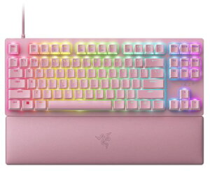 RazerCU[HuntsmanV2TenkeylessLinearOpticalSwitchQuartzPinkeL[XQ[~OL[{[h2ナjAÉ8000Hz|[O[g