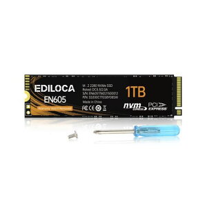 EDILOCAEN605SSD1TBPCIeGen3.0x4NVMe1.3M.22280�����^SSD3DTLCNAND�t���b�V�����ڍő�ǂݍ���2150MB/s�m�[�g�p�\�R���ƃf�X�N�g�b�v�p�\�R���ɑΉ�3�N�ۏ�(1TB)